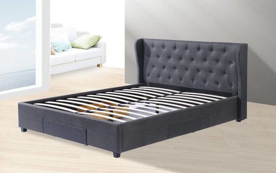 Minimalistyczna rama łóżka z platformą o wymiarach 160 * 200 cm Cztery szuflady