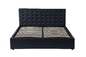 Tuftowany zagłówek z litego drewna Podwójne łóżko Nowoczesne wzory Sofa Cum pełny kształt linii